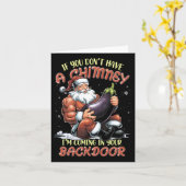 攻撃的なクリスマス大人Ual Innuendo Santa Rounal カード (黄色い花)