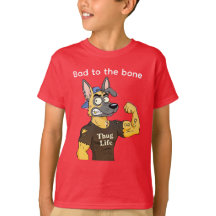 攻撃的なジャーマンシェパード ヤクザライフ ドッグ シャツ