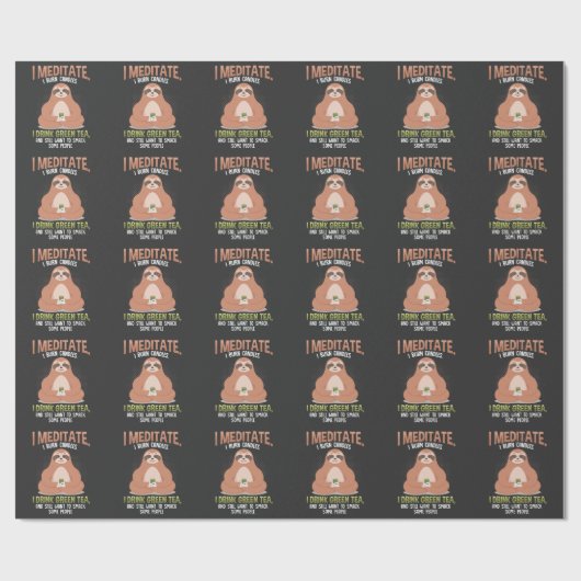 攻撃的なスロスヨガ緑茶リラックスさせるの皮肉 ラッピングペーパー (フラット)