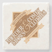 攻撃的なハンサムな男性の社会 ストーンコースター (正面)