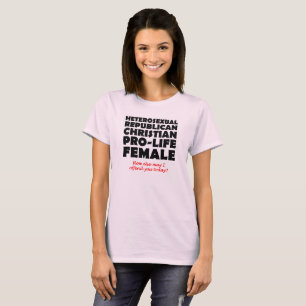 攻撃的な共和党の女性キリスト教Tシャツ ジョーク Tシャツ