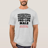 攻撃的な共和党員の男性クリスチャンTシャツ ジョーク Tシャツ (正面)