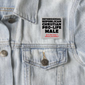 攻撃的な共和党男性キリスト教徒のバッジピン 缶バッジ (インサイチュ)