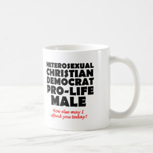 攻撃的な民主党員の男性クリスチャンマグカップ ジョーク コーヒーマグカップ