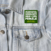 攻撃的な民主女性のクリスチャンのボタンピン 缶バッジ (インサイチュ)
