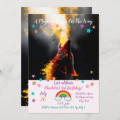 攻撃的な狼の頭 招待状 (正面/裏面)