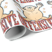 攻撃的な脂肪質の人 ラッピングペーパー (ロールコーナー)