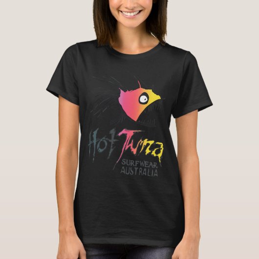 攻撃的な魚グラデーションサーフ Tシャツ (正面)