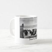 攻撃開始日の絵画のビーチに押しかけること コーヒーマグカップ (正面左)