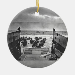 攻撃開始日- 1944年のノルマンディーの侵入 セラミックオーナメント