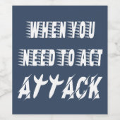 攻撃 ワインラベル (シングルラベル)