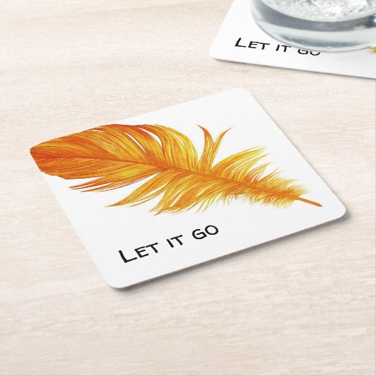 放しておけ スクエアペーパーコースター (アングル)