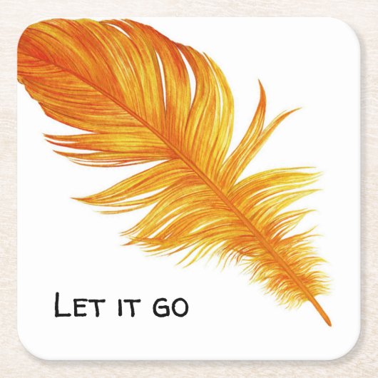 放しておけ スクエアペーパーコースター (正面)