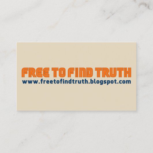 放して下さい真実/手紙及び数(プロモーション)を見つけるために 名刺 (裏面)