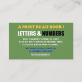 放して下さい真実/手紙及び数(プロモーション)を見つけるために 名刺 (正面)
