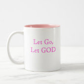 放して下さい、神を許可して下さい ツートーンマグカップ (左)