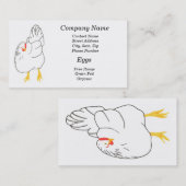 放し飼いにの食べ物を与えられる穀物オーガニックな名刺卵を投げつけます 名刺 (正面/裏面)