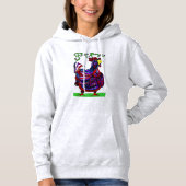 放し飼いのオンドリのフード付きスウェットシャツ パーカ (正面)