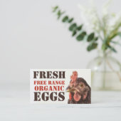 放し飼いのオーガニックな卵-層の鶏 名刺 (スタンド正面)