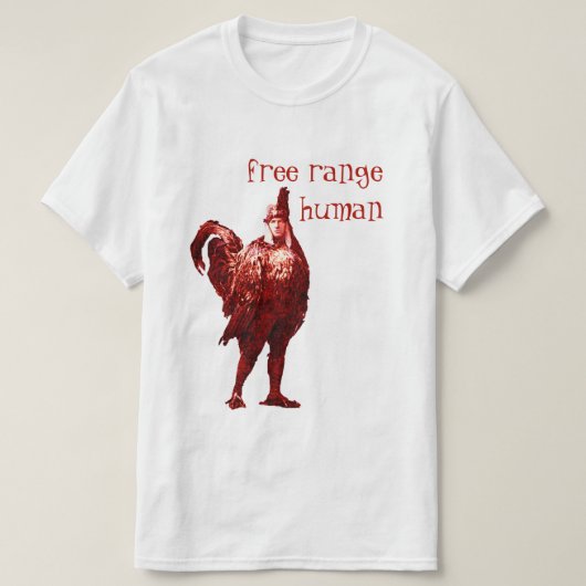 放し飼いの人間のTシャツ Tシャツ (デザイン正面)