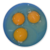 放し飼いの鶏は陶磁器のノブに卵を投げつけます セラミックノブ (正面)