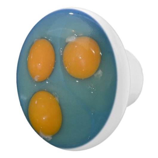 放し飼いの鶏は陶磁器のノブに卵を投げつけます セラミックノブ (右)