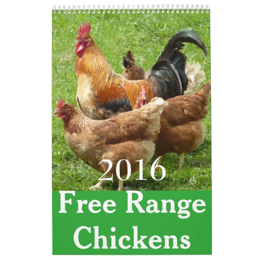 放し飼いの鶏2016のカレンダー カレンダー (カバー)
