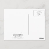 "放し飼いの"オンドリ及び2羽の雌鶏の郵便はがき ポストカード (裏面)