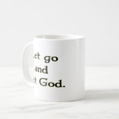 放し、神を許可して下さい コーヒーマグカップ (正面左)