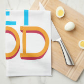 放し、許可して下さい神(元のタイポグラフィ)を キッチンタオル (四つ折り)