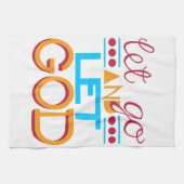 放し、許可して下さい神(元のタイポグラフィ)を キッチンタオル (横)