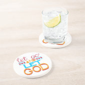 放し、許可して下さい神(元のタイポグラフィ)を コースター (側面)