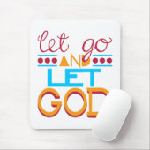 放し、許可して下さい神(元のタイポグラフィ)を マウスパッド (マウス)