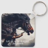 「放せよ」と強力な馬 キーホルダー (裏面)