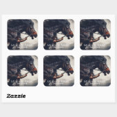 「放せよ」と強力な馬 スクエアシール (シート)