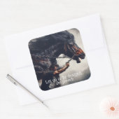 「放せよ」と強力な馬 スクエアシール (封筒)