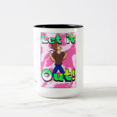 「放せ！」 コーヒーマグ ツートーンマグカップ (中央)