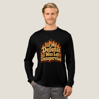 放っておかれたのが悪いと言い訳するおもしろフレームデザイン トライブレンドTシャツ
