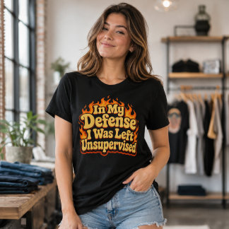 放っておかれたのが悪いと言い訳する面白い炎 トライブレンドTシャツ
