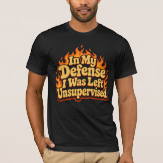 放っておかれたのが悪いと言い訳する面白い炎 Tシャツ
