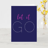 放っておけ | モダンブルーパープル凍っていかわいい引用文 カード (黄色い花)