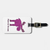 放任されたピンクのアメリカヘラジカ ラゲッジタグ (正面横)