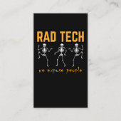 放射おもしろい線技師骨格X線放射線学 名刺 (正面)