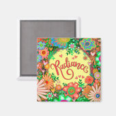 放射かわいらしおもしろいフローラハート感度 マグネット (正面/裏面)