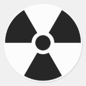 放射のトレフォイルの印の記号の警告標識の記号 ラウンドシール (正面)