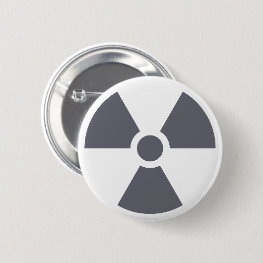 放射のトレフォイルの印の記号の警告標識の記号 缶バッジ (正面&裏面)