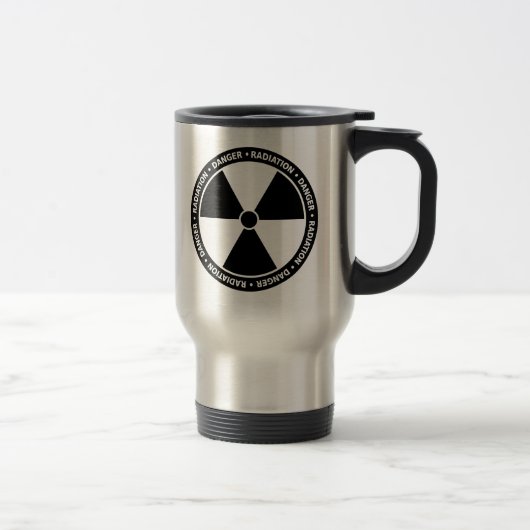 放射の警告標識 トラベルマグ (右)
