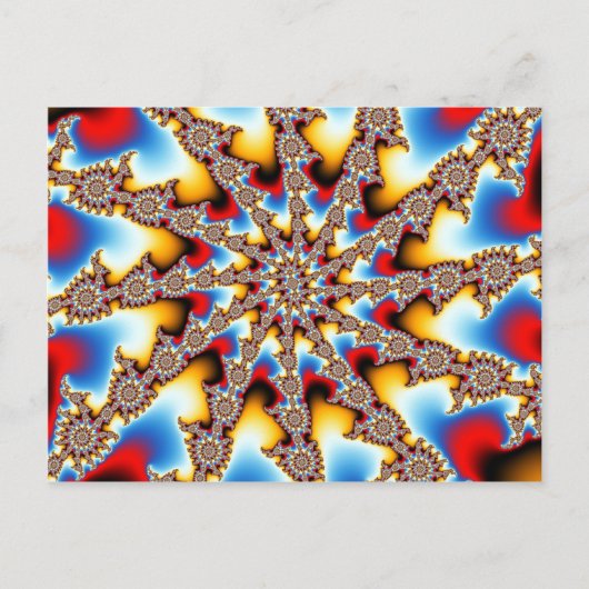 放射の郵便はがき ポストカード (正面)