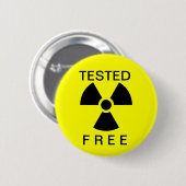 放射はボタンを放します 缶バッジ (正面&裏面)