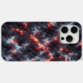 放射アッシュ迷彩柄、炎の爆発 Case-Mate iPhoneケース (裏面 (横))